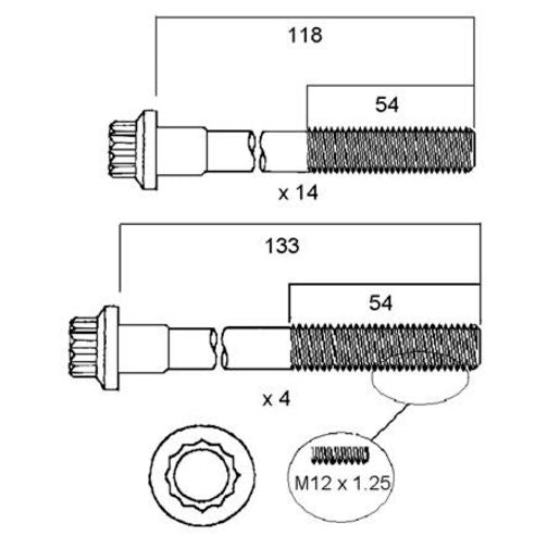 Permaseal Head Bolt Set HBS169