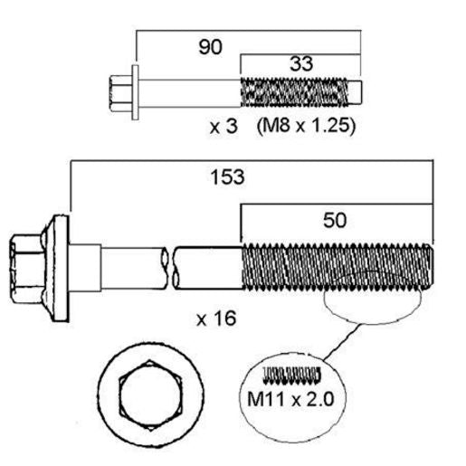 Permaseal Head Bolt Set HBS182