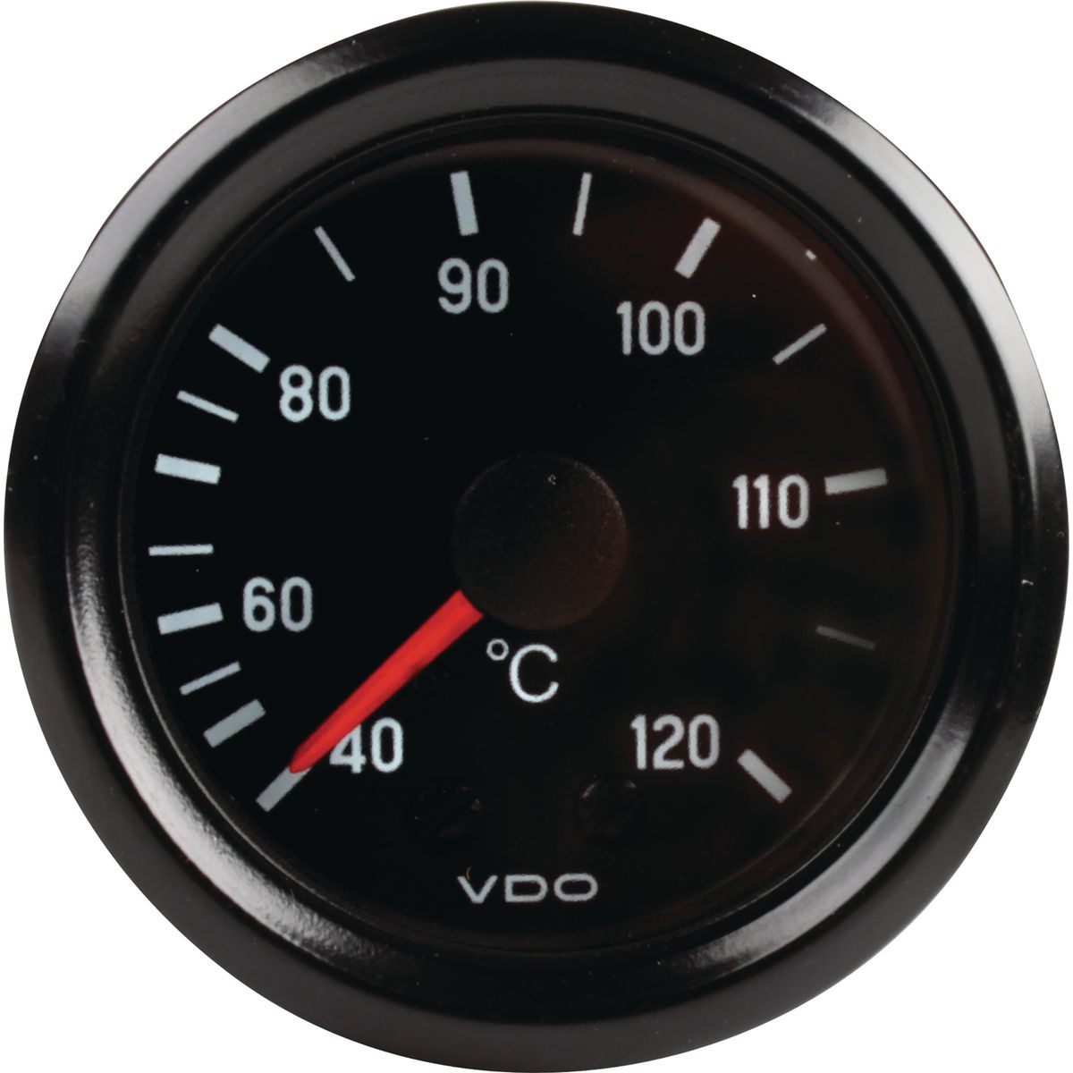 VDO Temperature Gauge Mechanical 40-120deg C 4000mm Tube Length 52mm Round 180035005