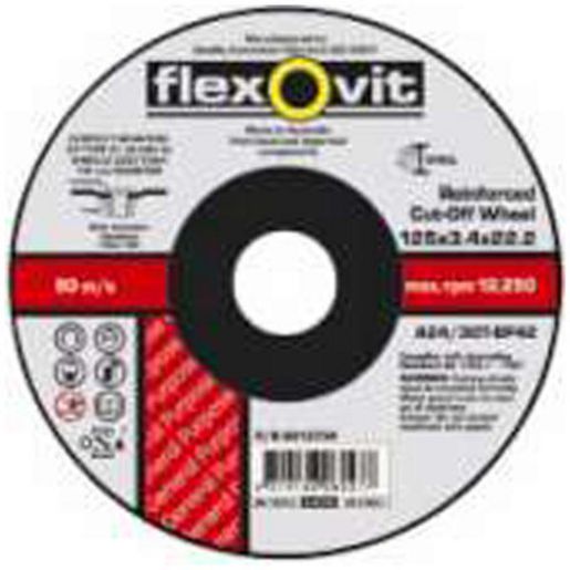 Flexovit Cut Off Disc Met 127X3.4X22.Mm 66252841679