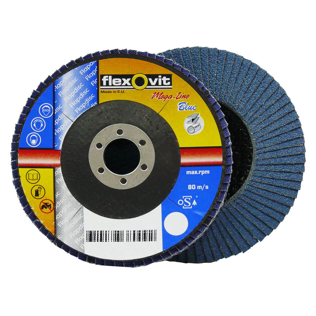 Flexovit Zirconia Flap Disc Mega Line 125x22mm Z120 66261039227