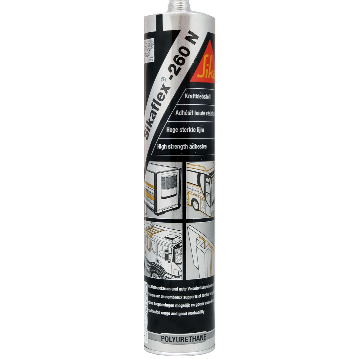 Sikaflex 260N Multipurpose Adhesive Cartridge Black 300ml SIKA-260BL