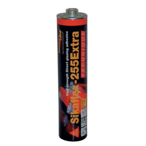 Sikaflex 255 Extra+ Polyurethane Adhesive Cartridge Black 310Ml SIKA-255E-BL