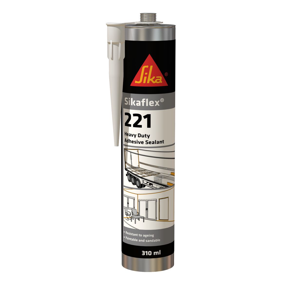 Sikaflex 221 Cartridge Grey 310Ml SIKA-221G