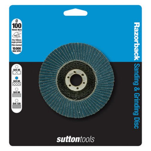 Sutton Razorback Disc Fibre Backed 102 X 16Mm 60 Grit A3000060