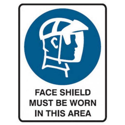 Safety Signs Face Shield Must Be Worn Sign Metal 300 X 450Mm SSPR285