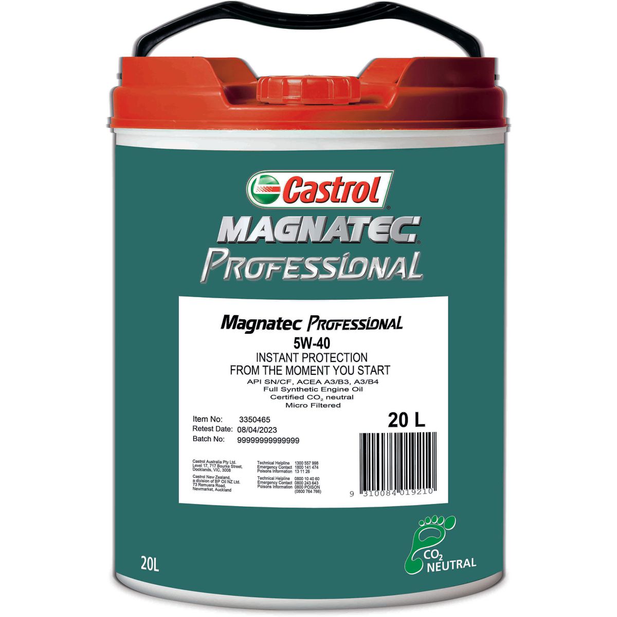 Castrol MAGNATEC Professional 5W-40 Engine Oil 20L 3350465