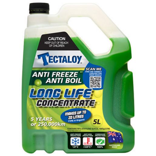 Tectaloy Long Life Anti Freeze - Anti Boil Green Radiator Coolant TEAFG5L