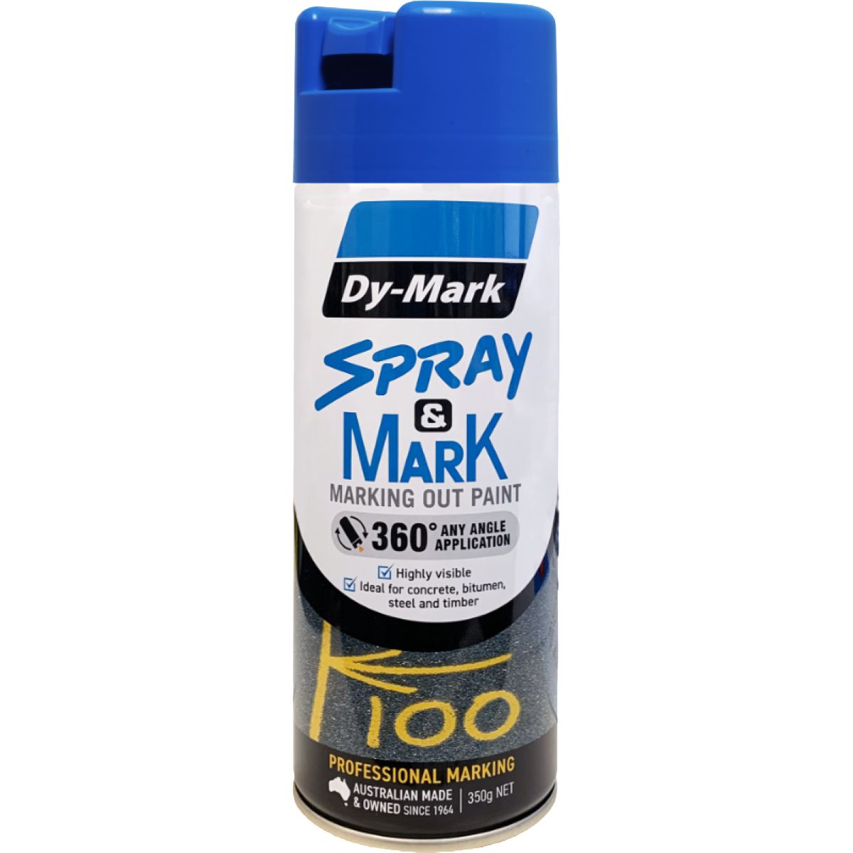 Dy-Mark Spray & Mark Marking Paint Blue Aerosol Spray 350g 40013503
