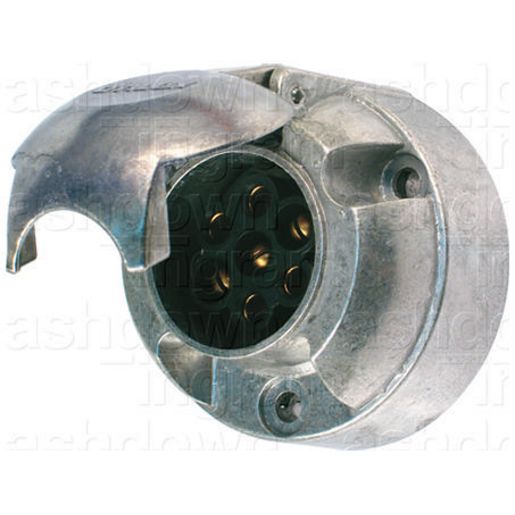 Utilux Trailer Socket 7 Pin Round Large - Metal MB7