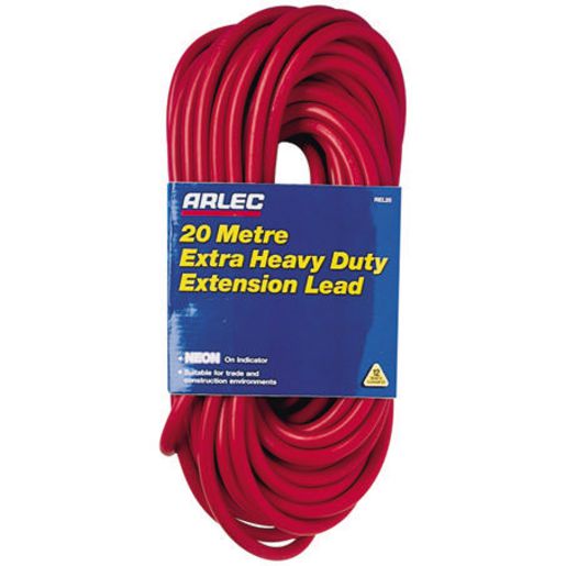 Arlec Heavy Duty Extension Cord 20M 10Amp 240V Plug REL20