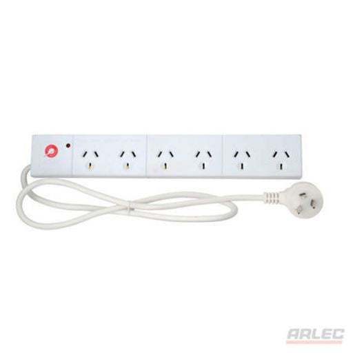 Arlec Surge Protected Power Board 6 Outlets SWP-S