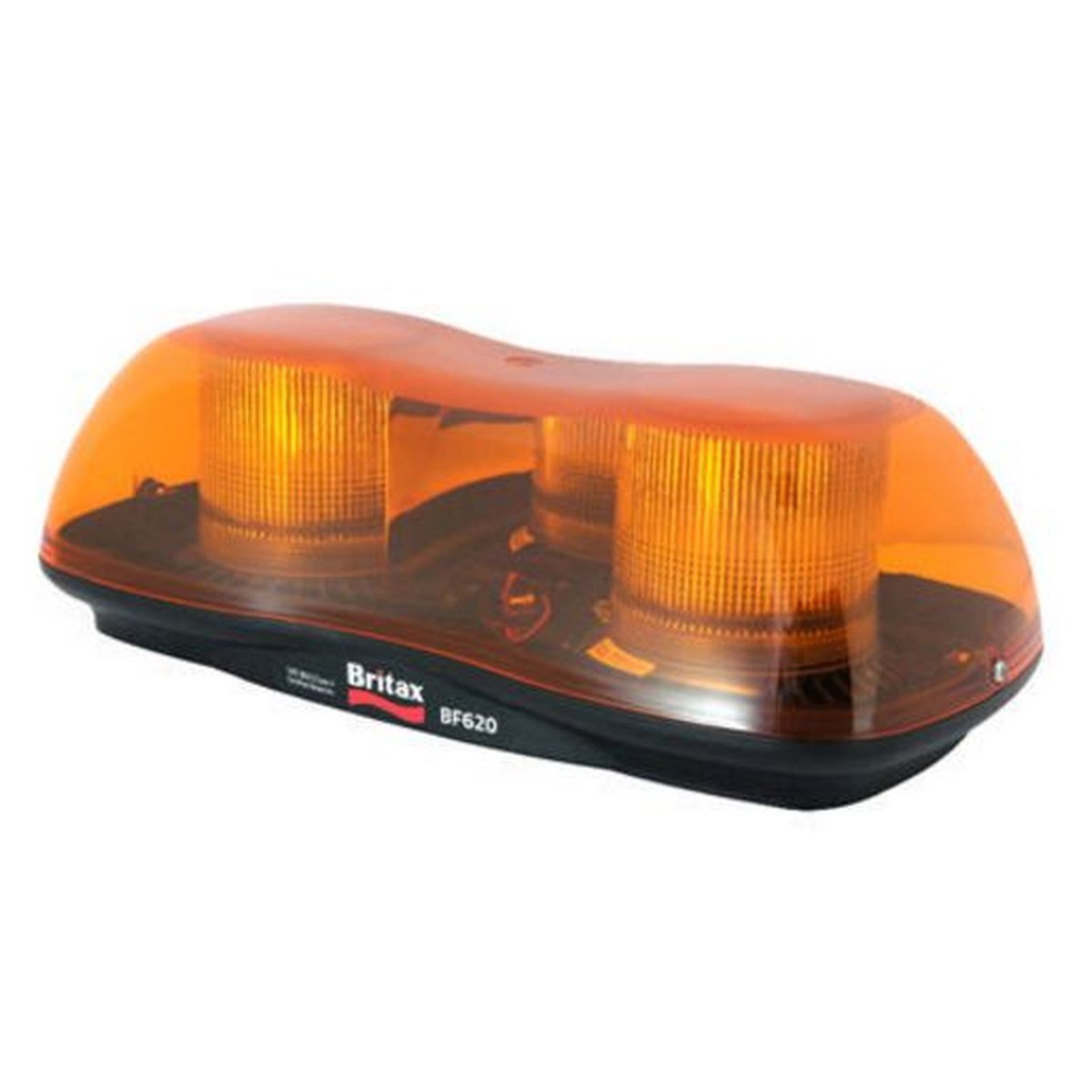 Britax LED Beacon Amber 5000 Lumens 6x10W 10-30v 3-Bolt Mount 132x420x205mm IP67 BF620-00