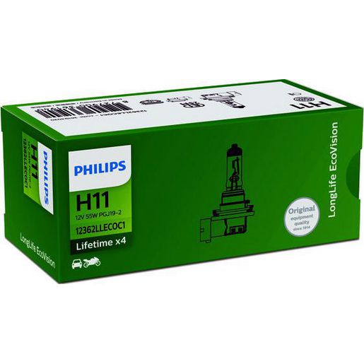 Philips Eco Vision H11 Globe 12V 55W Longlife 12362LLECOC1