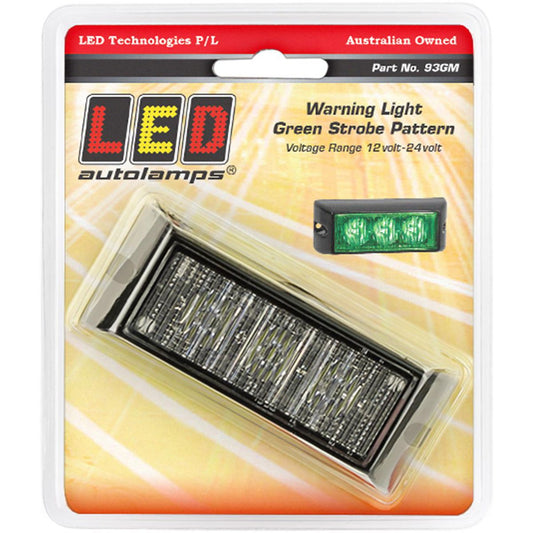 LED Autolamps Green Emergency Lamp with Synchronised Strobe 93GM