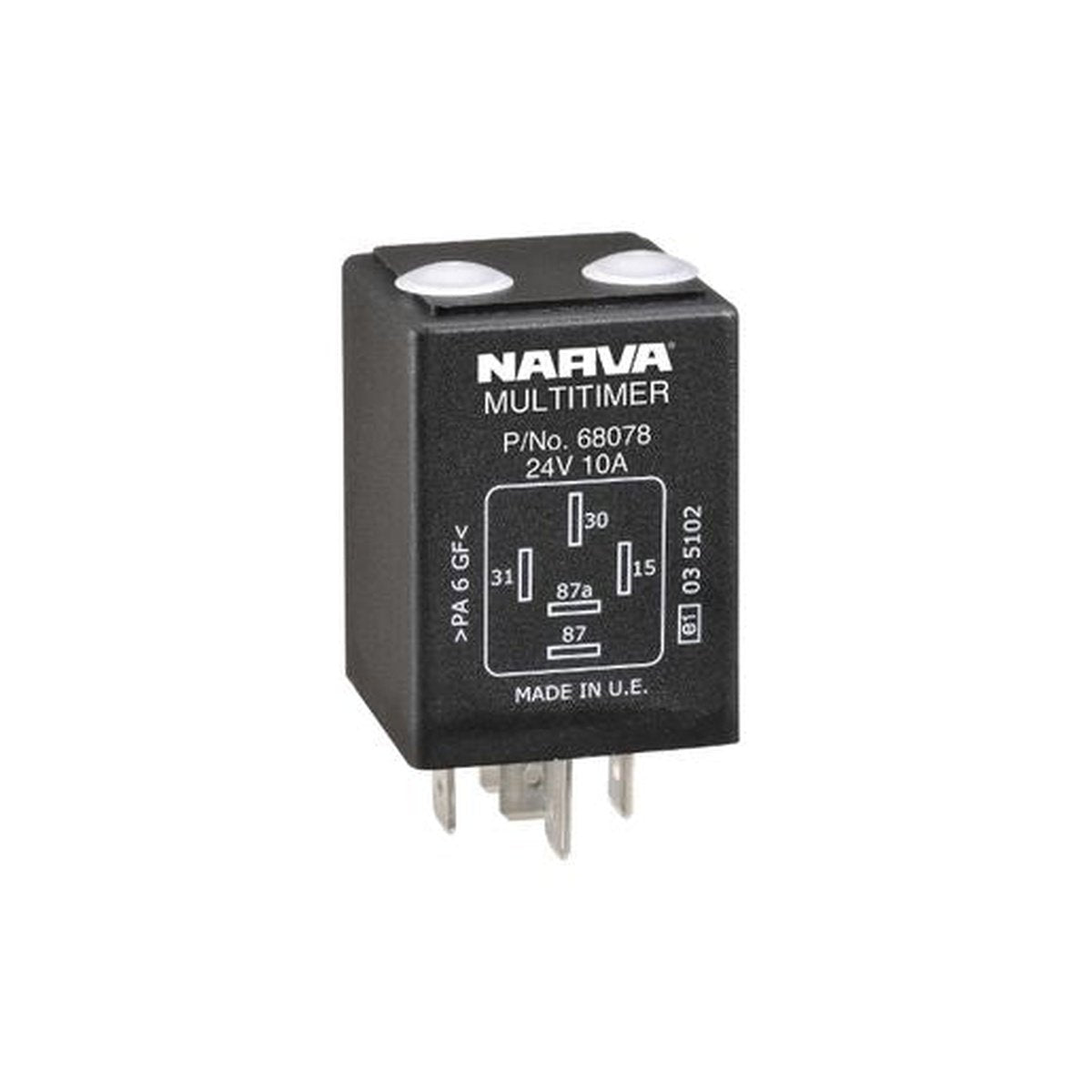 Narva Relay Timer Adjustable 24V 5 Pin 10A 68078BL