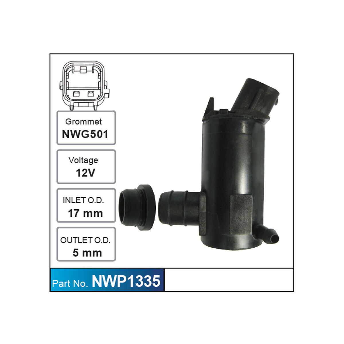 Nice Products Windscreen Washer Pump NWP1335