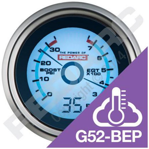 REDARC EGT & 52mm Boost Gauge G52-BEP (Compatible with Oil Pressure Display)