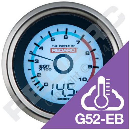 REDARC EGT & 52mm Boost Gauge G52-EB