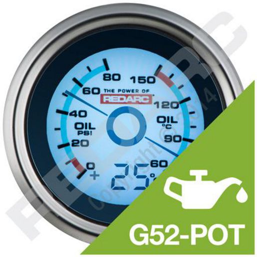 REDARC Digital Pressure & Oil Temperature Gauge G52-POT