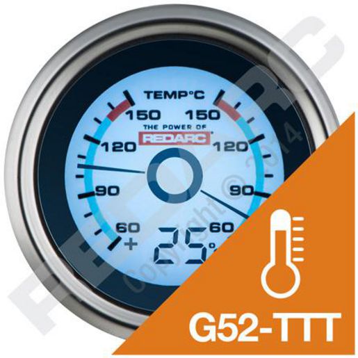 REDARC Digital Dual Temperature Gauge G52-TTT
