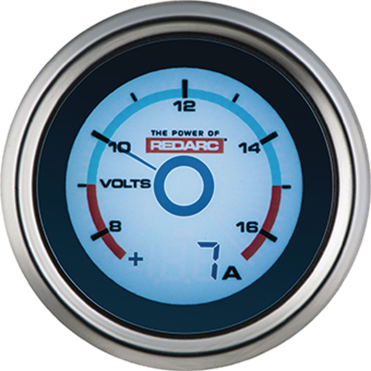 REDARC Digital Single Voltmeter 52mm Gauge 6-16V G52-VA
