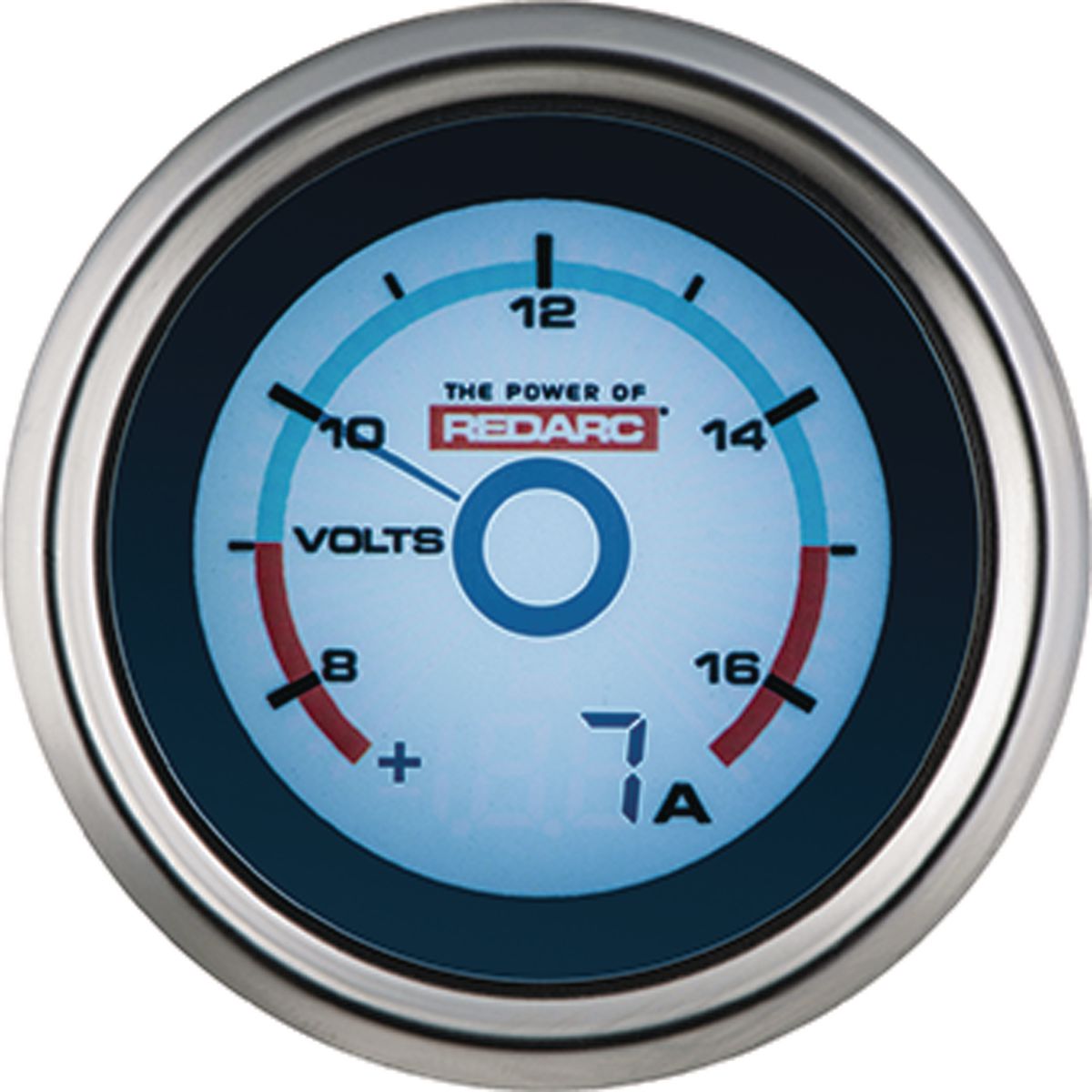 REDARC Digital Single Voltmeter 52mm Gauge 6-16V G52-VA