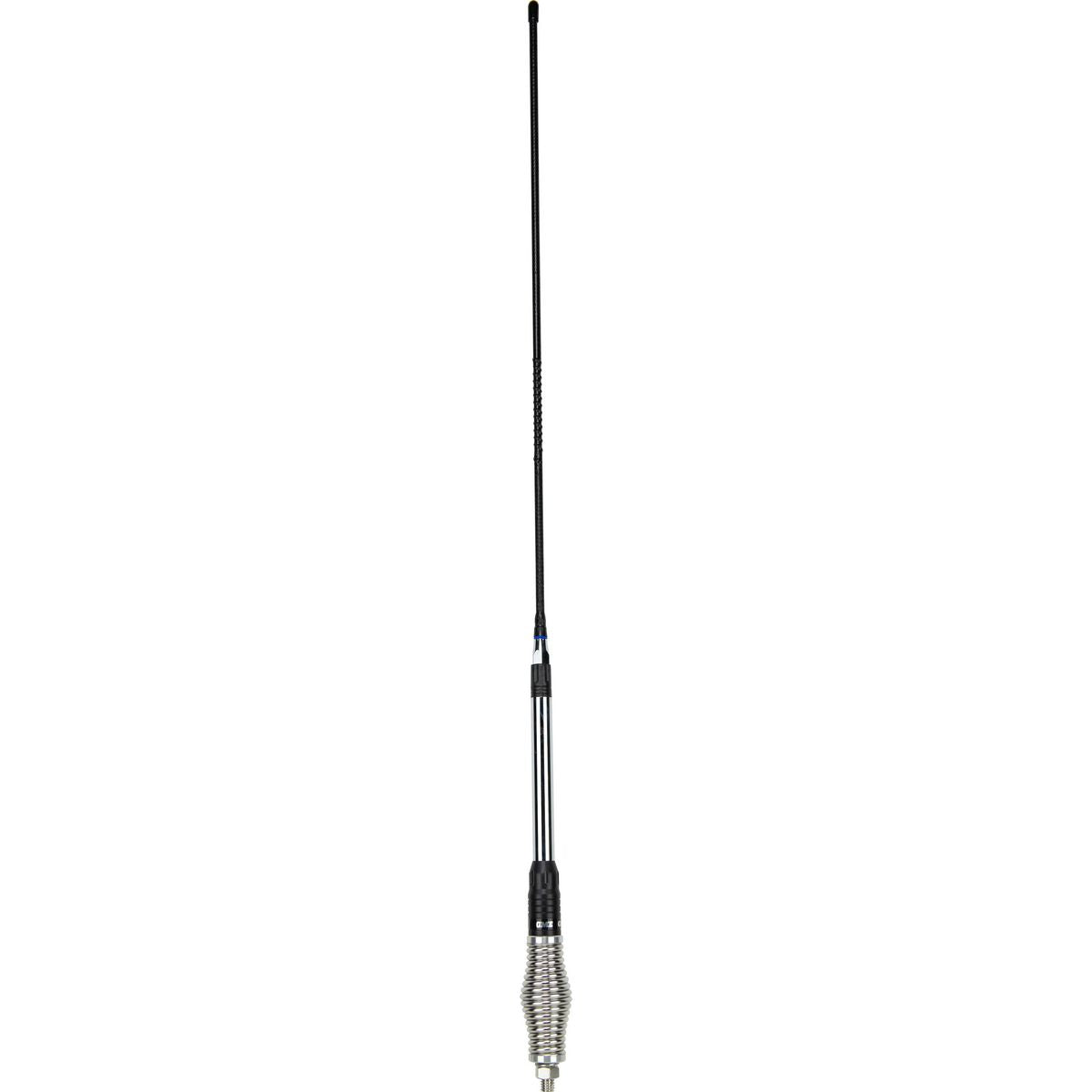 GME UHF CB Spring Base Heavy Duty Fibreglass Antenna 6.6dB 640mm w/Elevated Feed Head Black AE4018K1