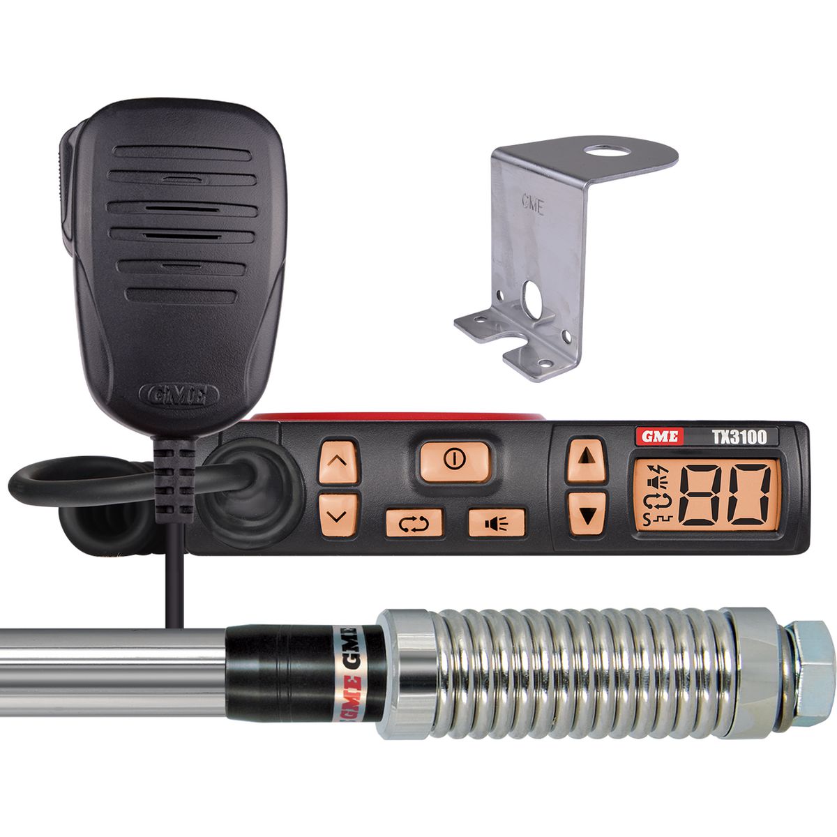 GME TX3100VP 5 Watt Super Compact UHF CB Radio  Starter Kit