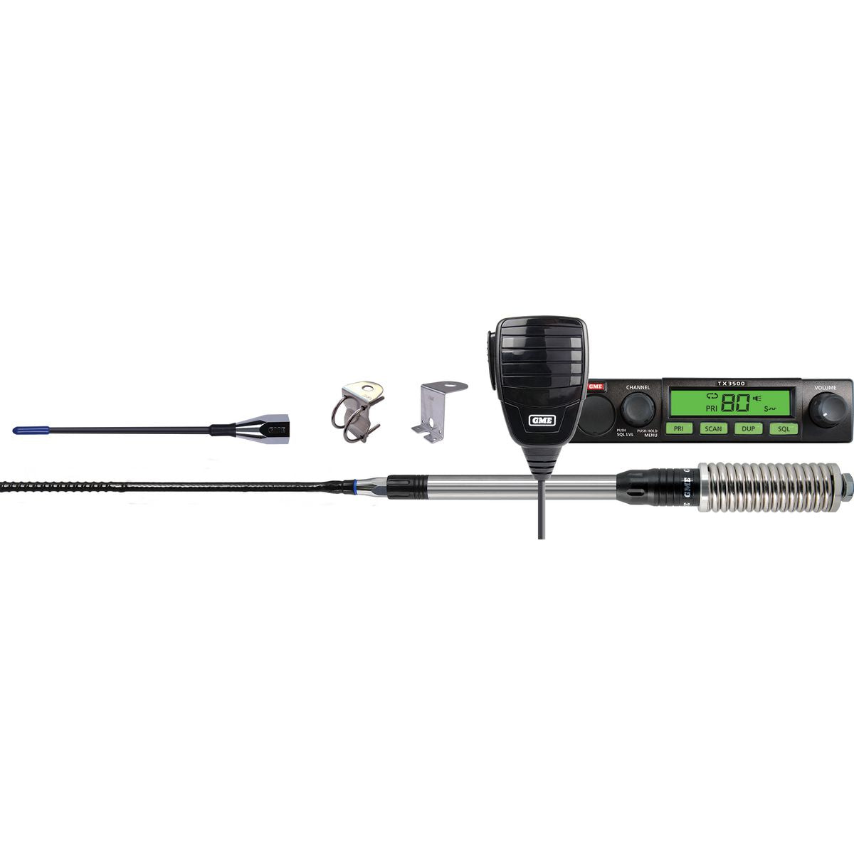 GME Compact Two Way UHF CB Radio 5W 80CH Value Pack TX3500SVP
