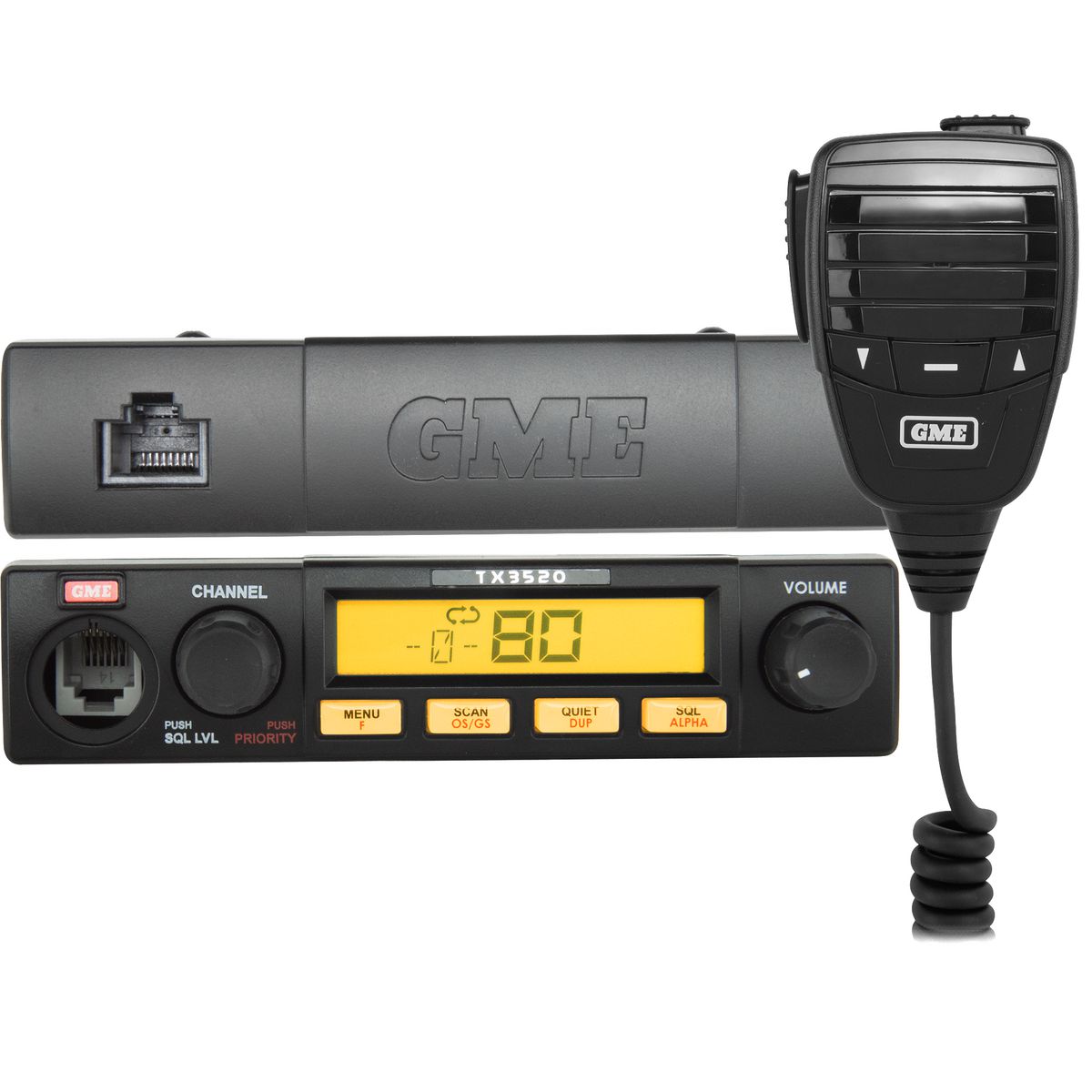 GME Compact Two Way UHF CB Radio 5W 80CH w/ Remote Head & ScanSuite TX3520S