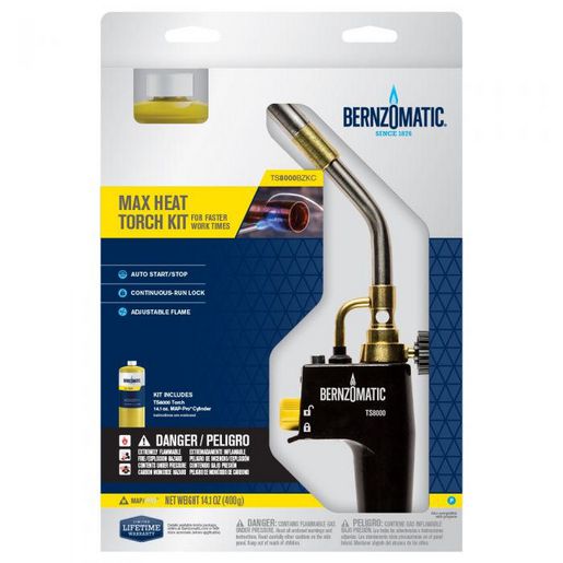 Bernzomatic High Intensity Swirl Flame Trigger Start Torch and MAP-Pro Kit TS8000TK