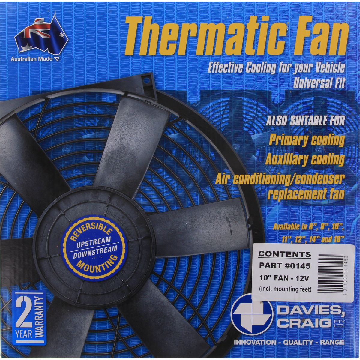 Davies Craig Fan Short 12V Dcsl 10- 290Od 145