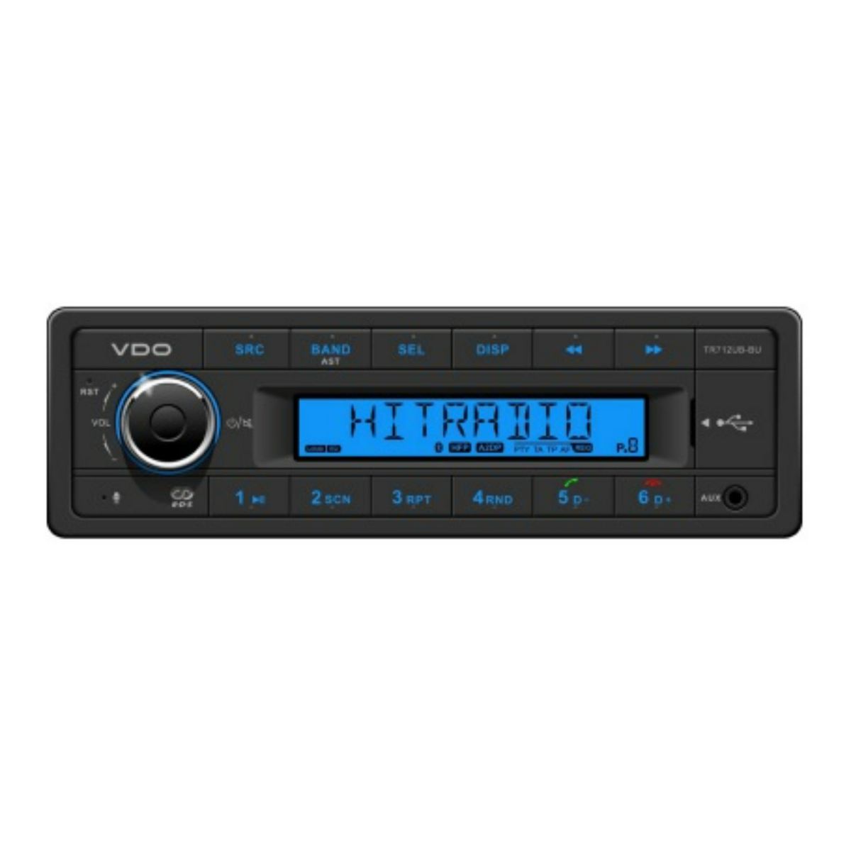 VDO Radio Tuner 12V 4x41W w/AM/FM/USB/AUX/MP3/WMA/Bluetooth 101.264