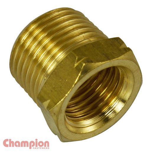 Champion Fasteners Reducing Bush Brass 3/8inch to 1/8inch 2402