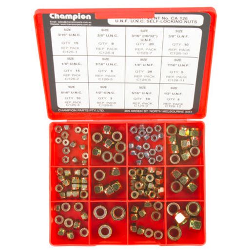 Champion Fasteners Unc And UNF 3/16" To 1/2" Self Locking Nut CA126