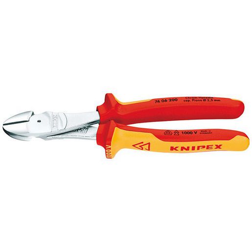 KNIPEX 1000V High Leverage Diagonal Cutting Pliers 200mm 7406200
