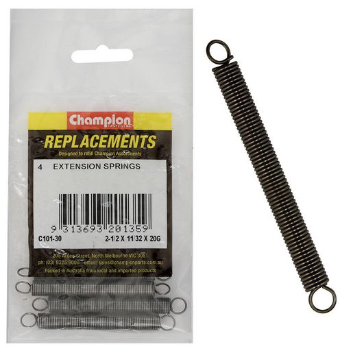 Champion Fasteners Spring Extension 62 x 9 x 0.9mm Refill Pack C101-30