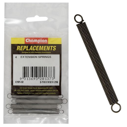 Champion Fasteners Spring Extension 72 x 7 x 0.8mm Refill Pack C101-32