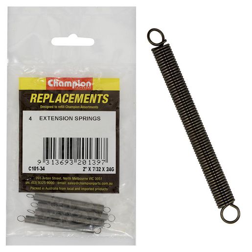 Champion Fasteners Spring Extension 50 x 6 x 0.5mm Refill Pack C101-34