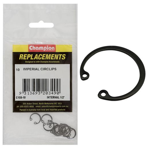 Champion Fasteners Circlip Internal Shaft 1/2in (RTW13) Refill Pack C155-10