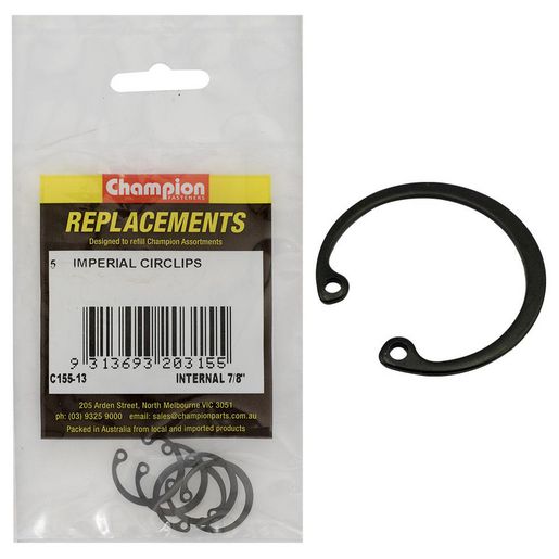 Champion Fasteners Circlip Internal Shaft 7/8in (RTW22) Refill Pack C155-13