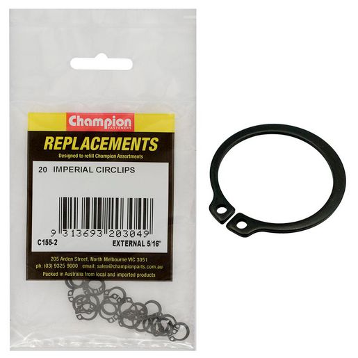 Champion Fasteners Circlip External Shaft 5/16in (STW8) Refill Pack C155-2