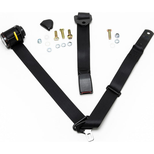 APV Seat Belt 90/90 Vertically Mounted On Pillar Adjustable Webbing Grey K2255GY