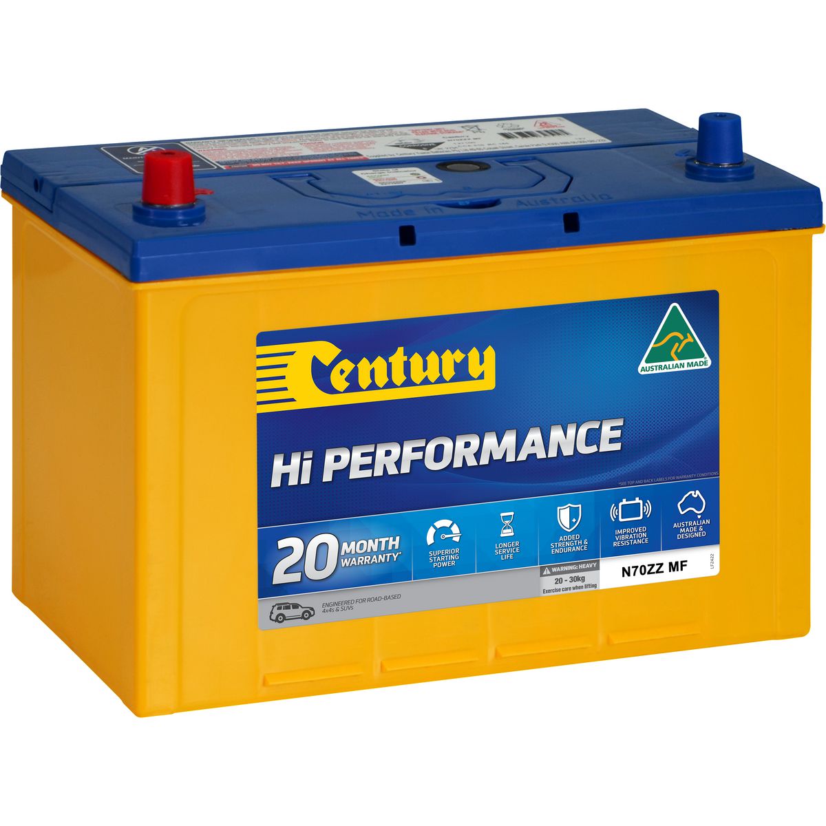 Century Batteries Battery Automotive Hi Performance 12V 720 Cca N70ZZMF
