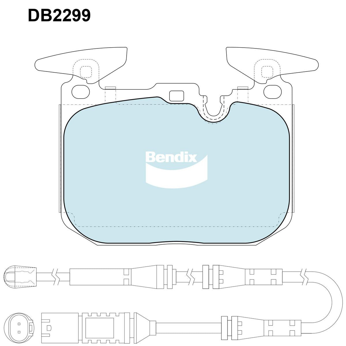 Bendix EURO Brake Pad Set Front DB2299 EURO+