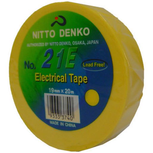 Repele Insulation Tape Lead Free Pvc 19Mm X 20M Yellow 21E20YEL