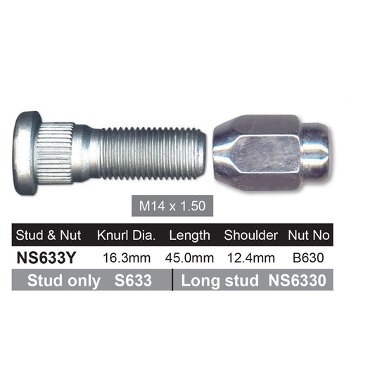 Nice Products Wheel Nud And Stud Set NS633Y