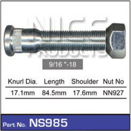Nice Products Wheel Nut & Stud NS985