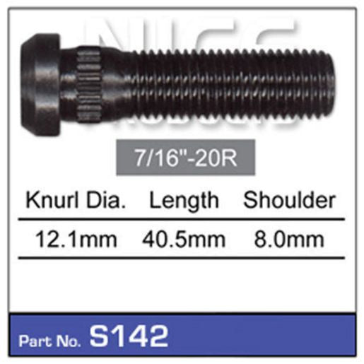 NICE Wheel Stud 7/16" 40.5mm S142